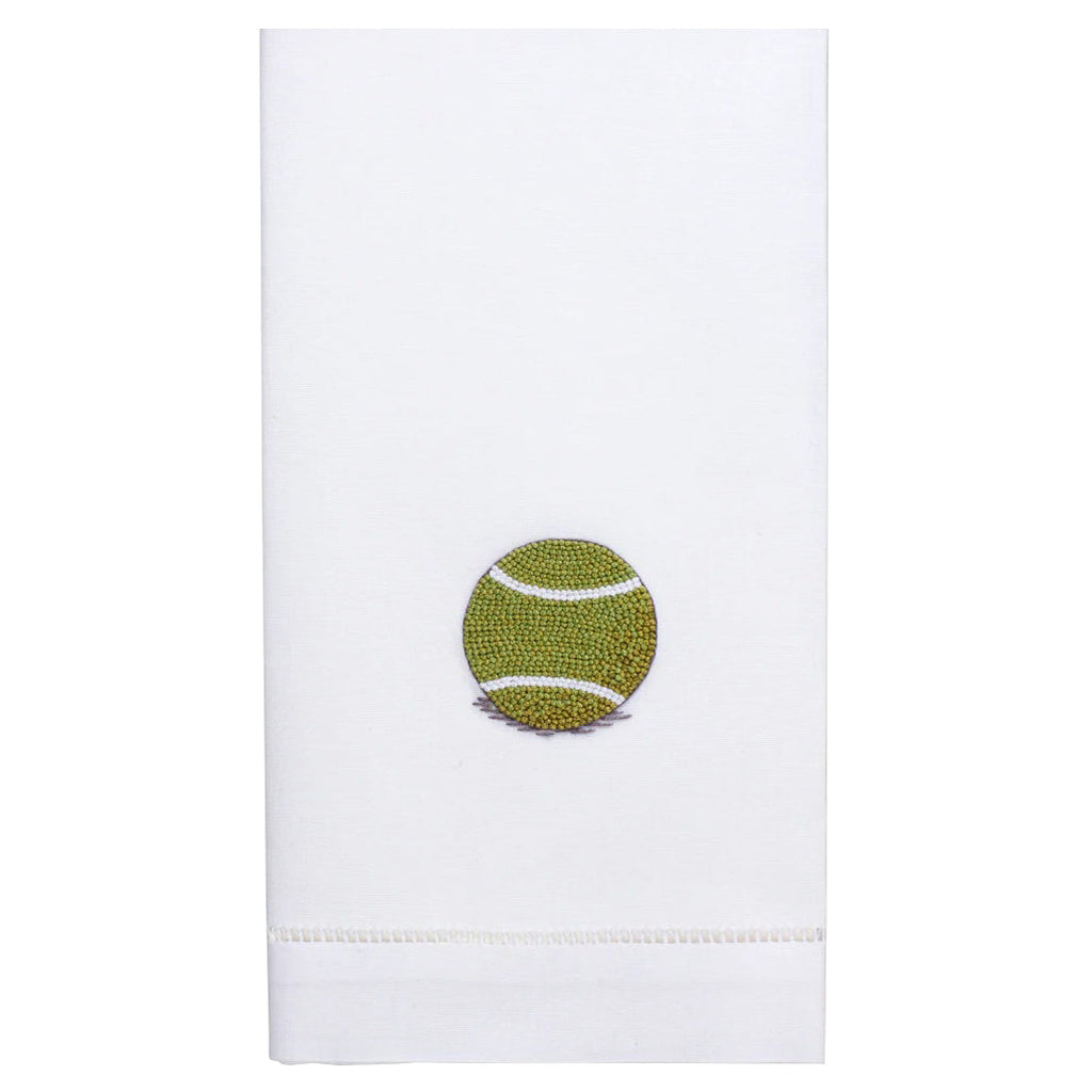 Tennis Ball Hand Towel | Hand-embroidered by Henry Handwork