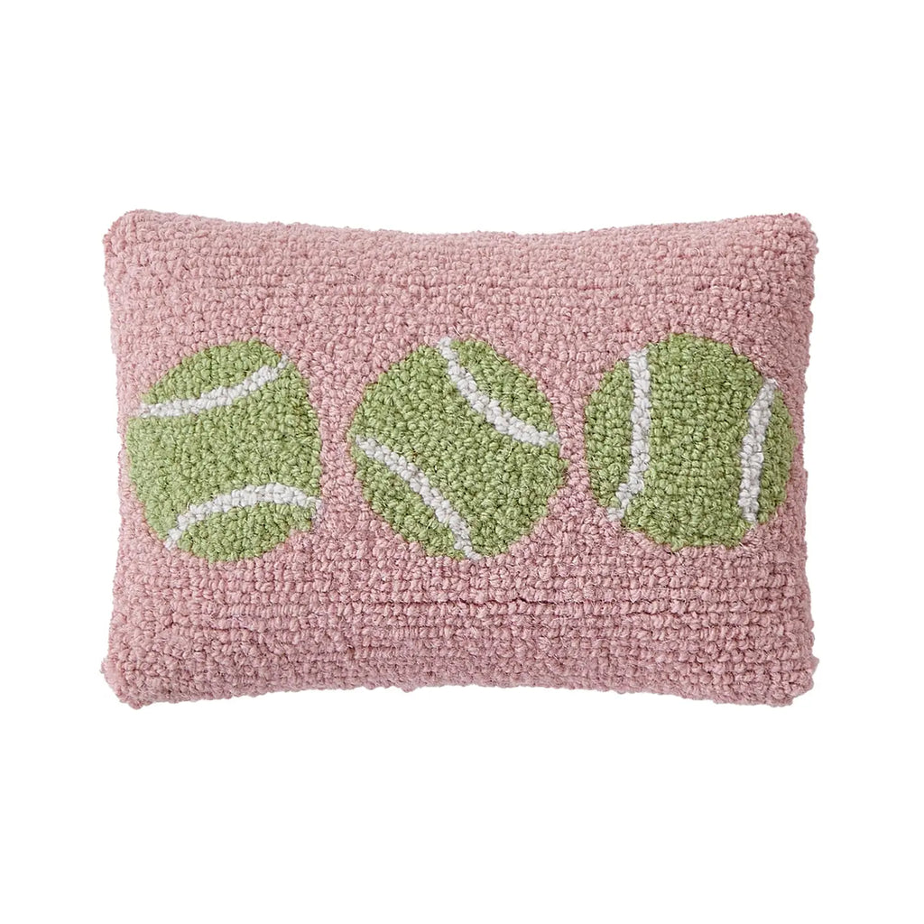 Tennis Balls Hook Throw Pillow