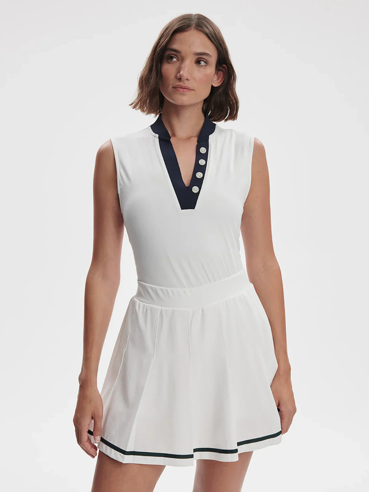 Varley Clarendon 2.0 High Rise Tennis Skort 16 in White