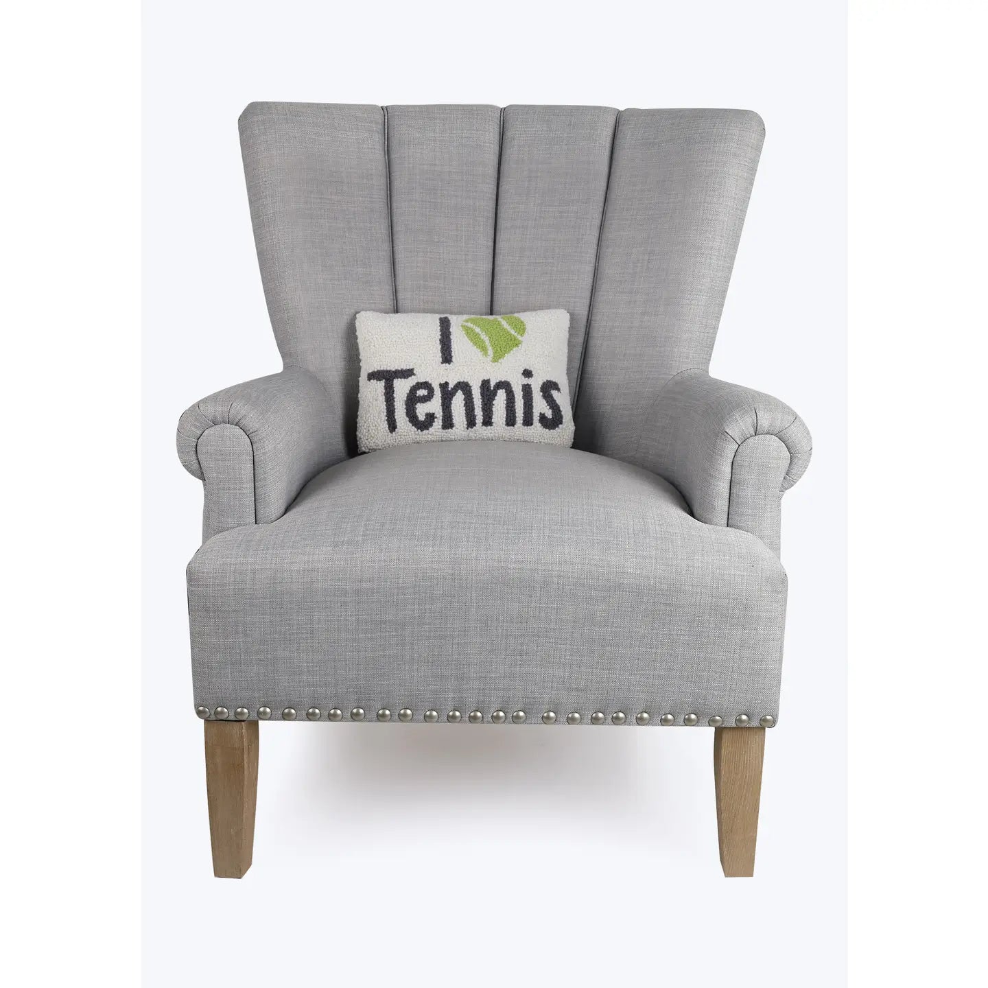 I Love Tennis Hook Throw Pillow