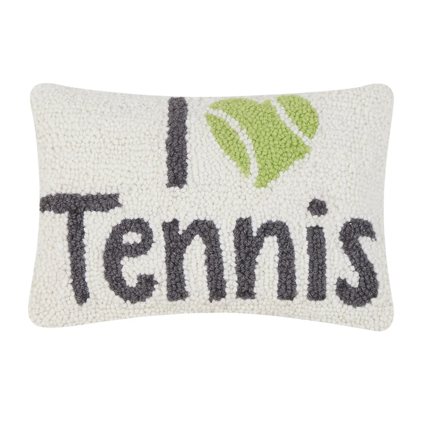 I Love Tennis Hook Throw Pillow