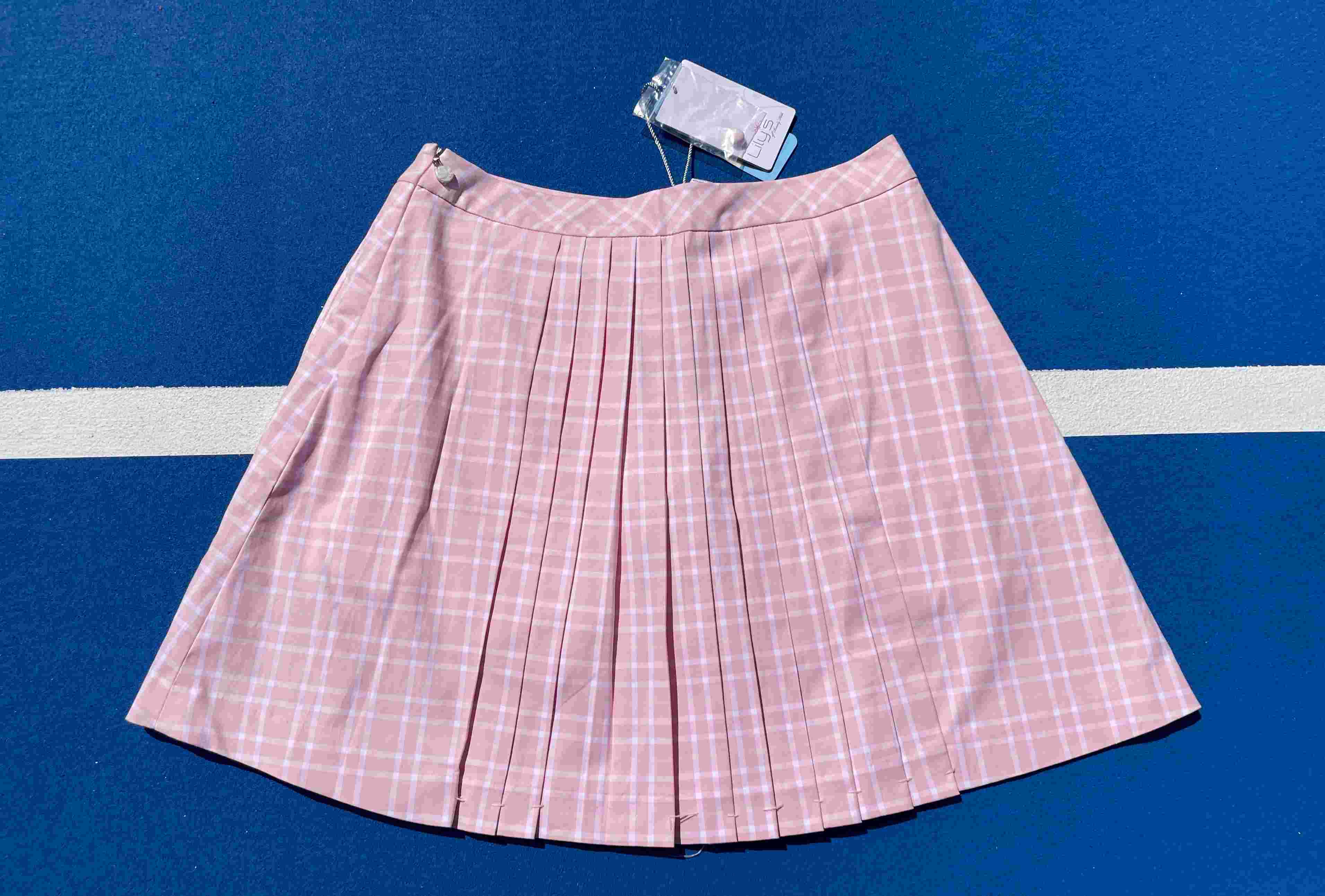 Vintage Lily’s of Beverly Hills Pink Plaid Pleated Tennis Skirt – Deadstock w/ Tags
