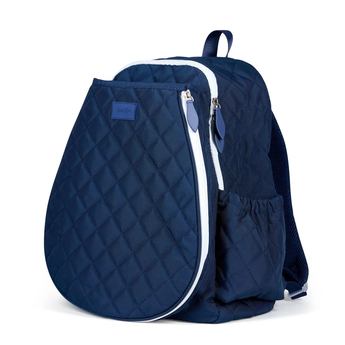 Ame & Lulu Game On Tennis Backpack – Navy Quilted Tennis Bag