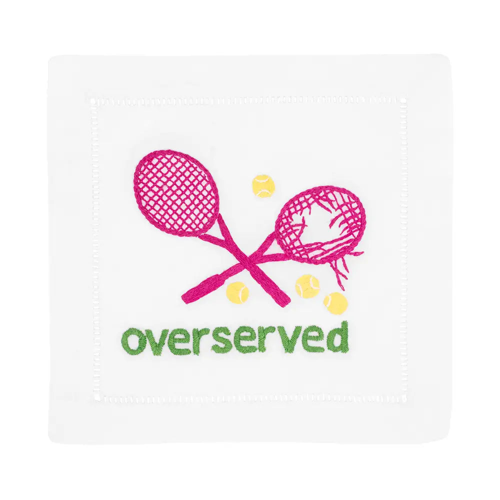Overserved Tennis Cocktail Napkin