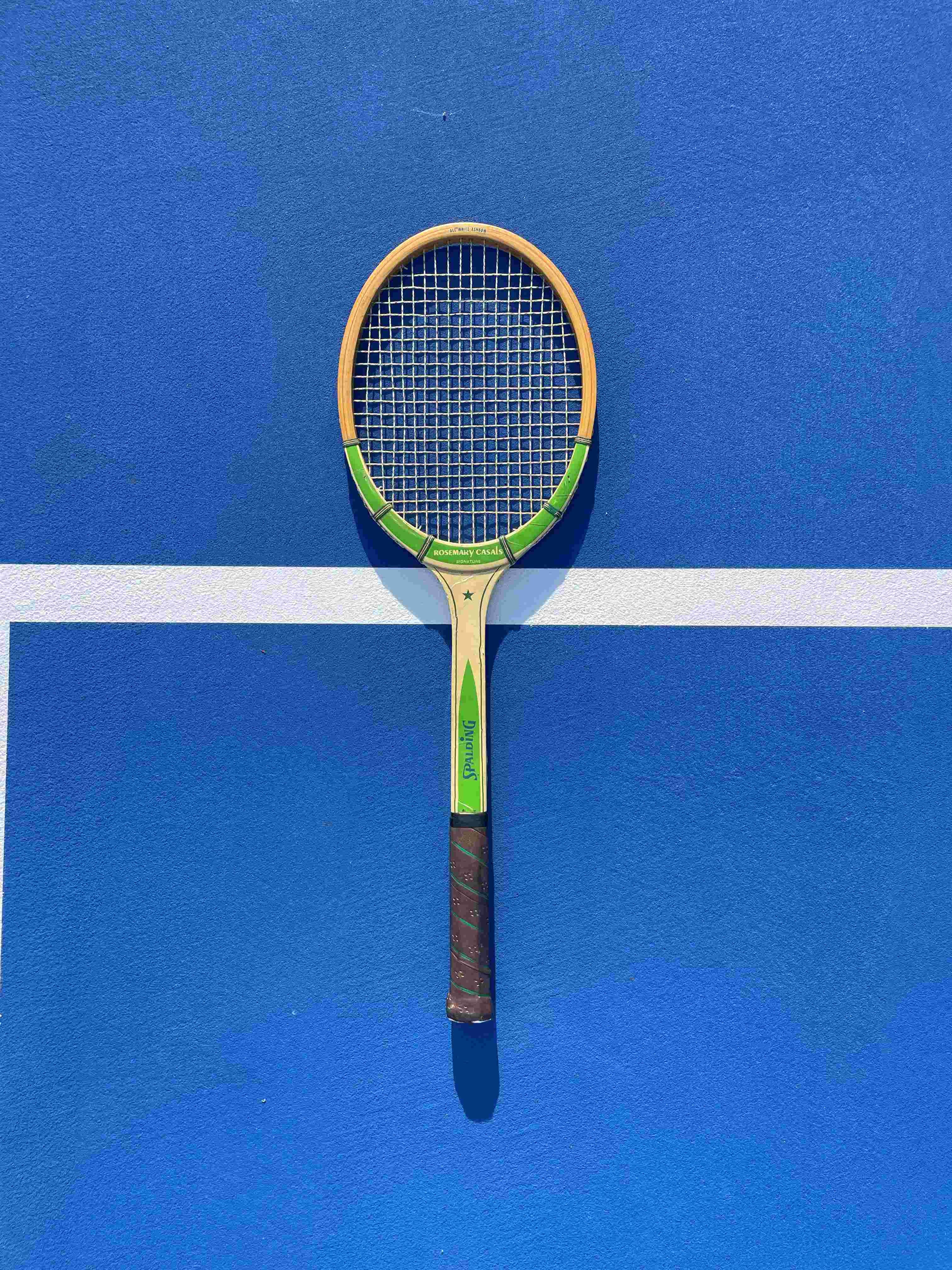 Vintage Spalding Rosemary Casals Wooden Tennis Racquet – 1970s Signature Model