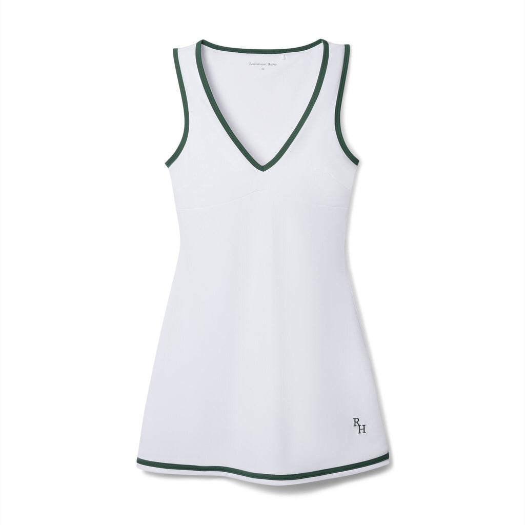 Chris Tennis Dress In White by Recreational Habits