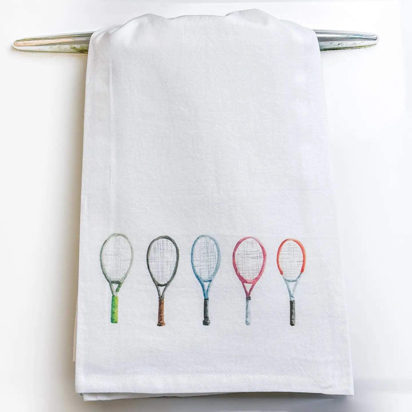 Taylor Paladino Watercolor Tennis Racquet Tea Towel