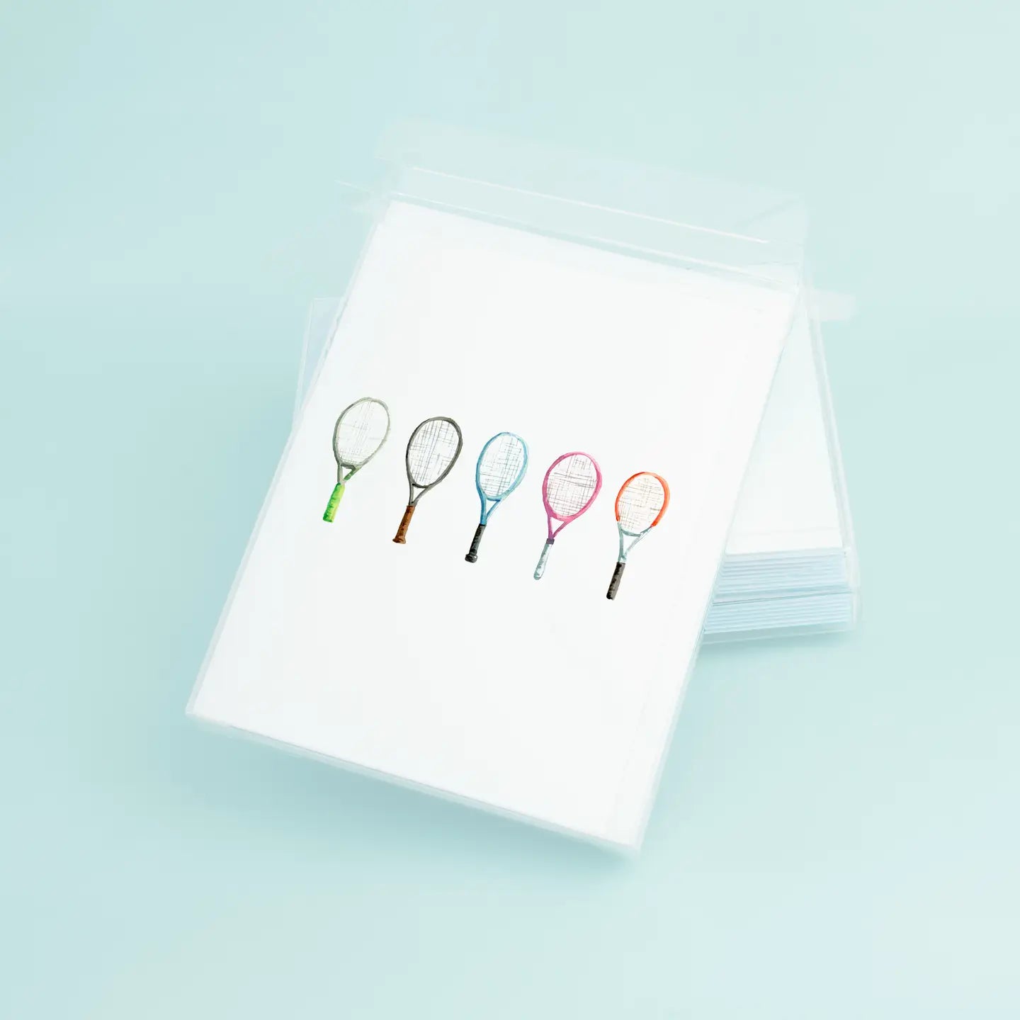 Tennis Racquets Notecard Set