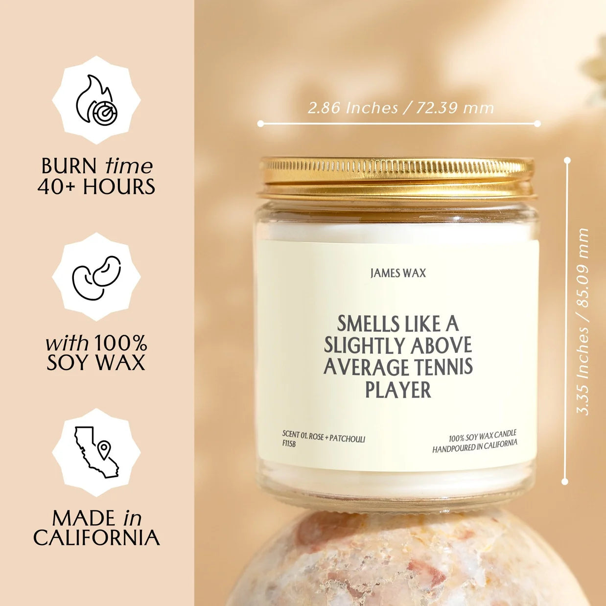 James Wax “Smells like Above Average Tennis Player” Candle – Mimosa & Pineapple