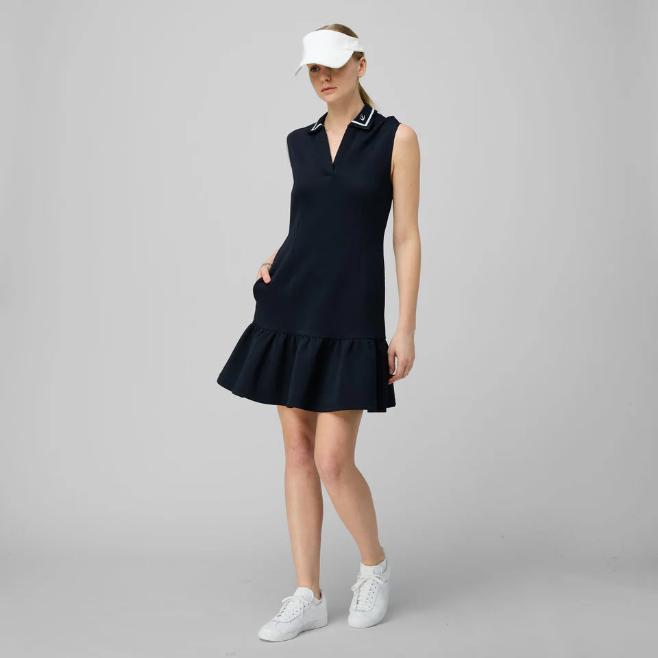 Tilley Scuba Ruffle Hem Tennis Dress