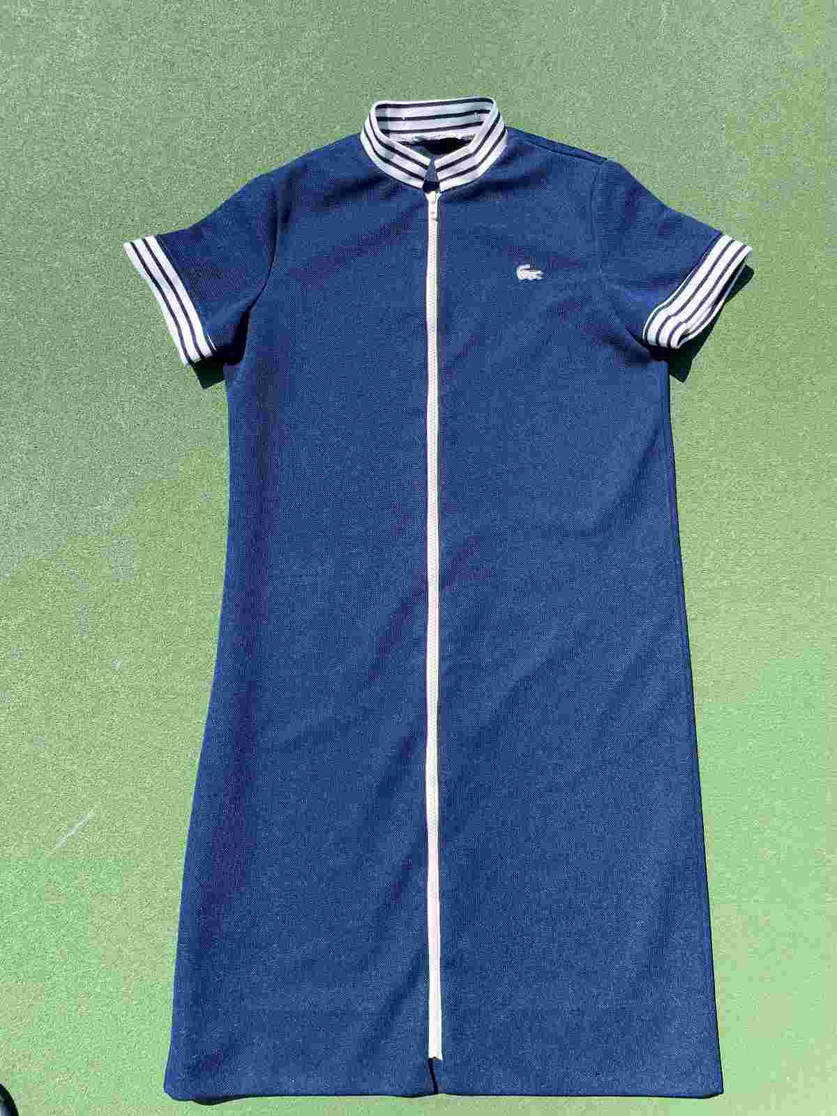 Vintage Lacoste Zip-Front Chemise Dress (Late 1960s–1970s)