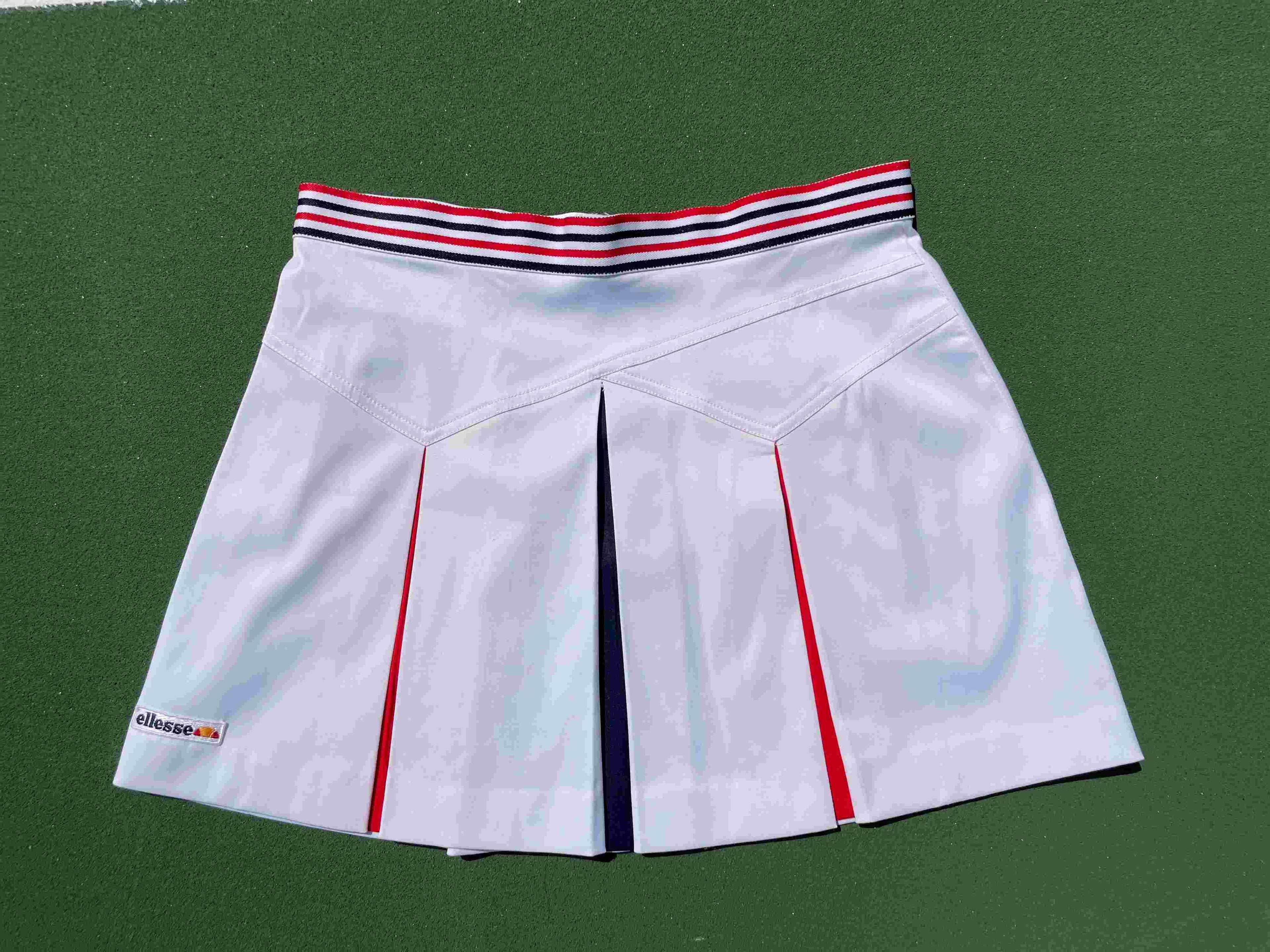 Vintage Ellesse Tricolor Pleated Tennis Skirt