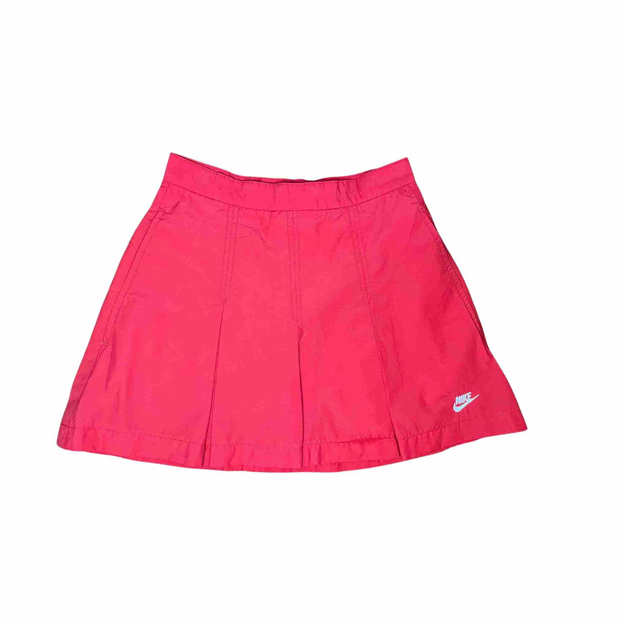 Vintage Nike Supreme Court Tennis Skirt – Red Pleated, Minimal Logo, 90s Classic