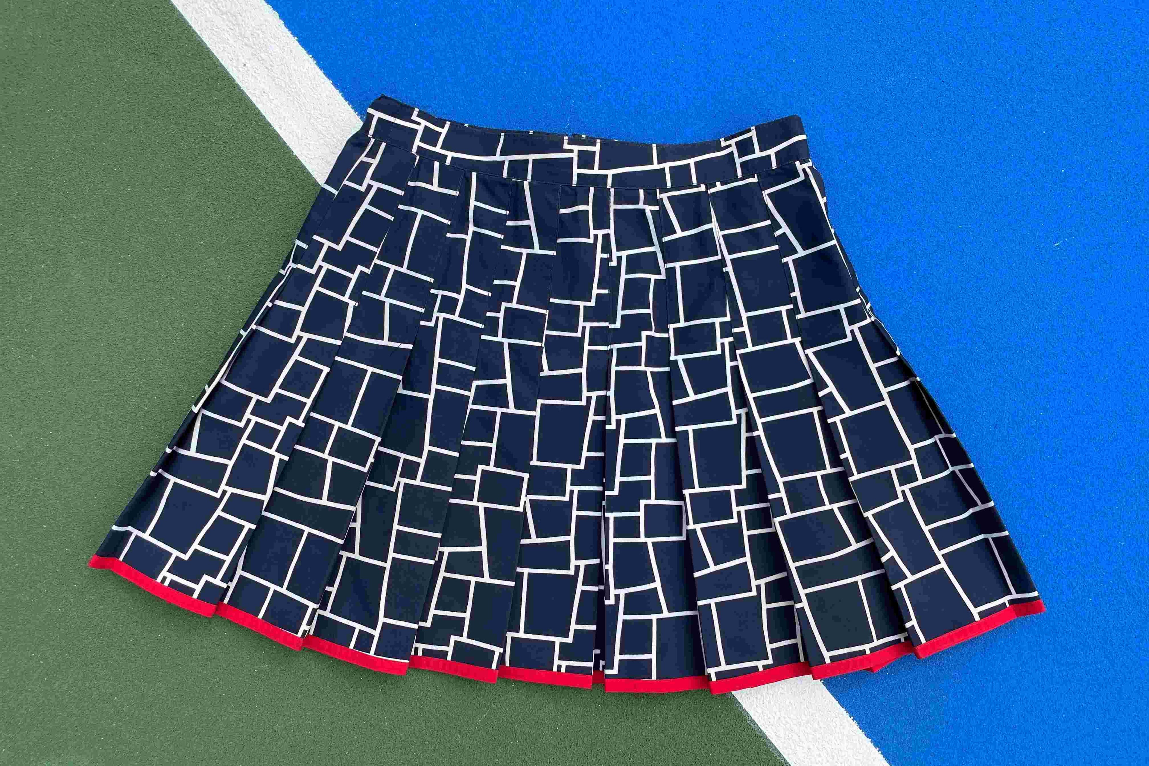 Vintage TAIL Geometric Print Pleated Tennis Skirt (1980s–1990s)