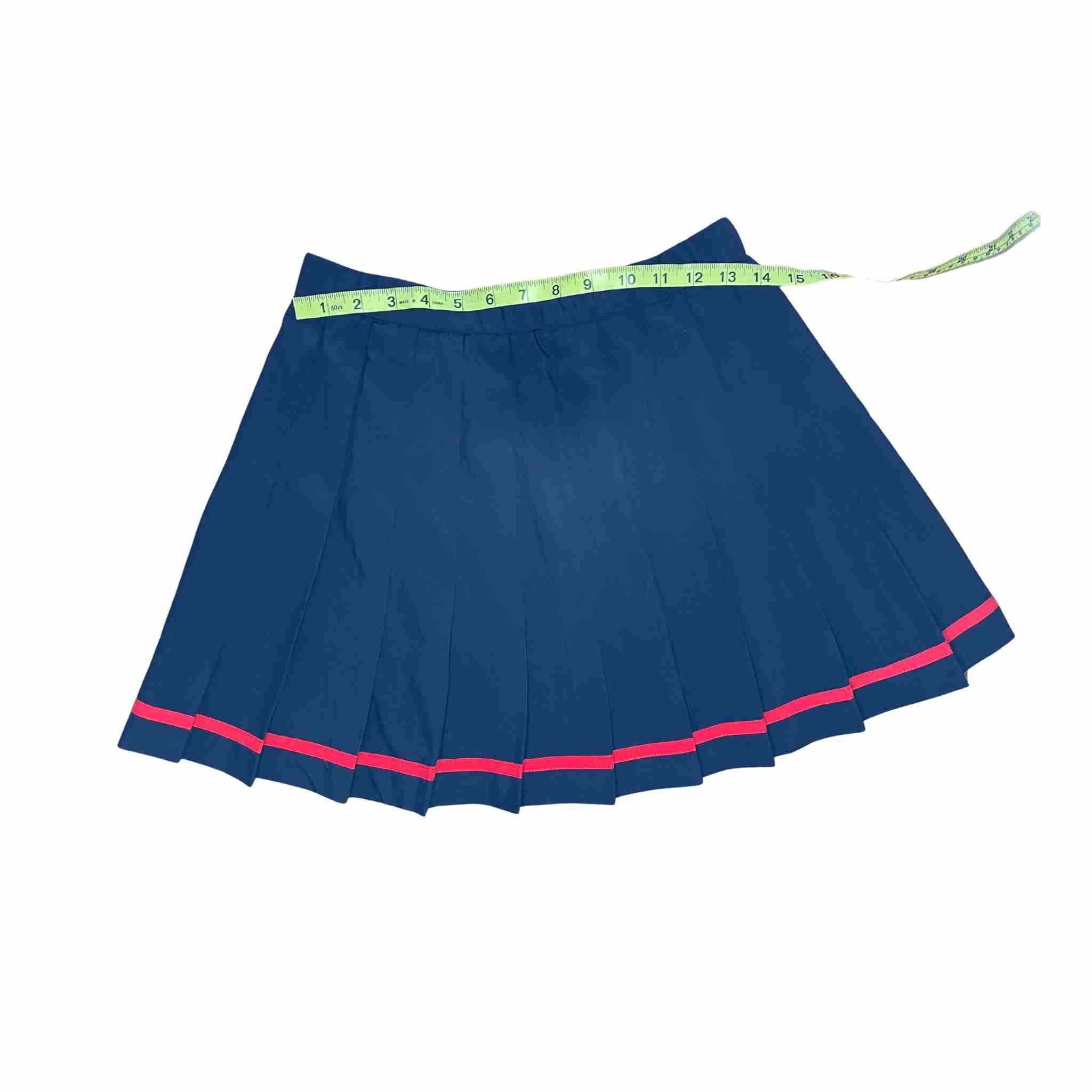 Rare Wimbledon Sample Pleated Tennis Skirt – Navy with Red Trim, Vintage AELTC Official