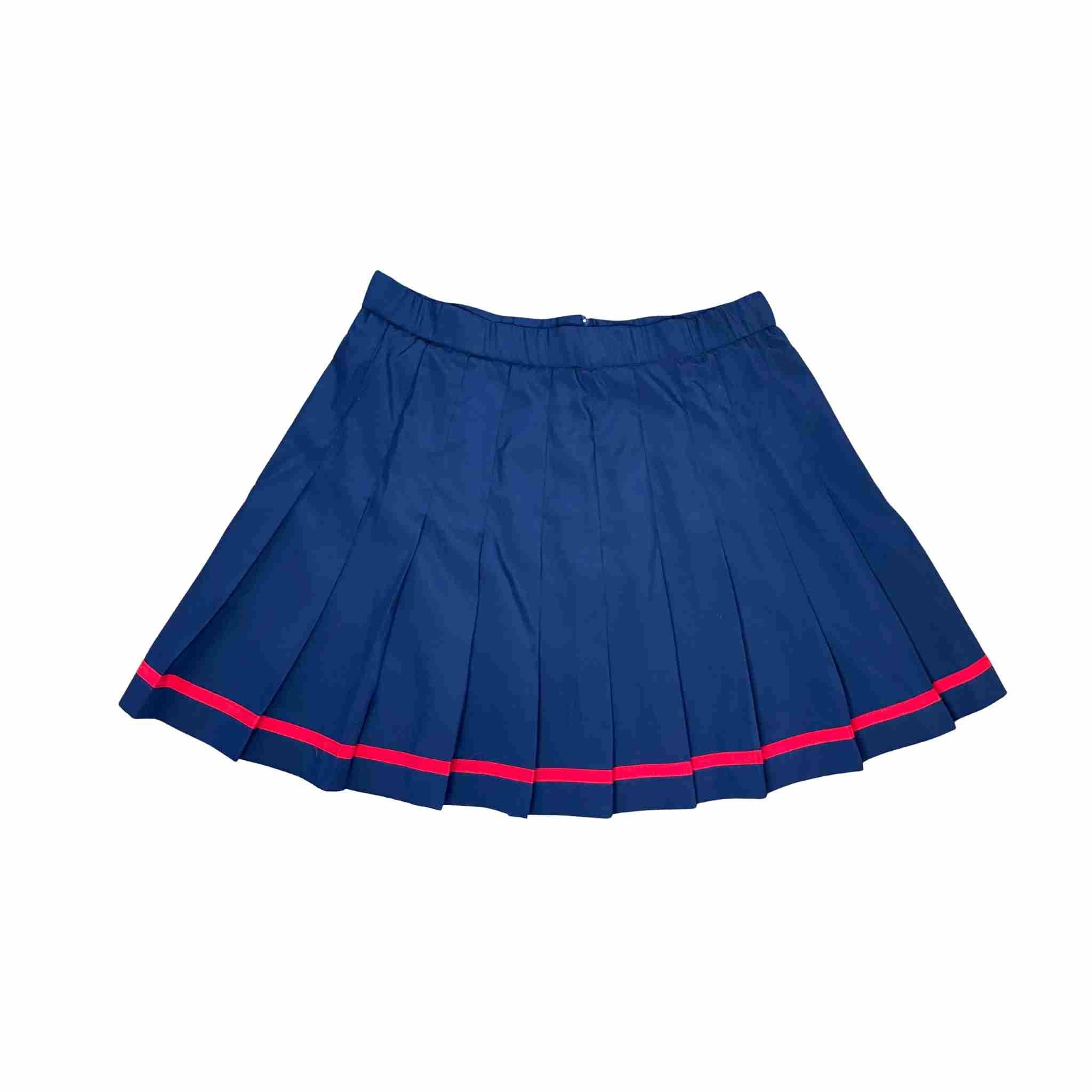Rare Wimbledon Sample Pleated Tennis Skirt – Navy with Red Trim, Vintage AELTC Official