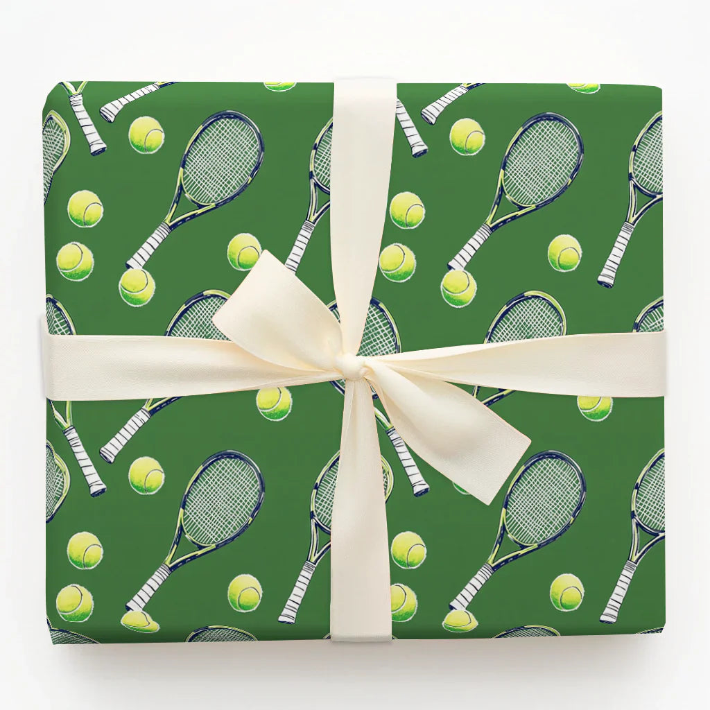 Emerald Ace Tennis Wrapping Paper