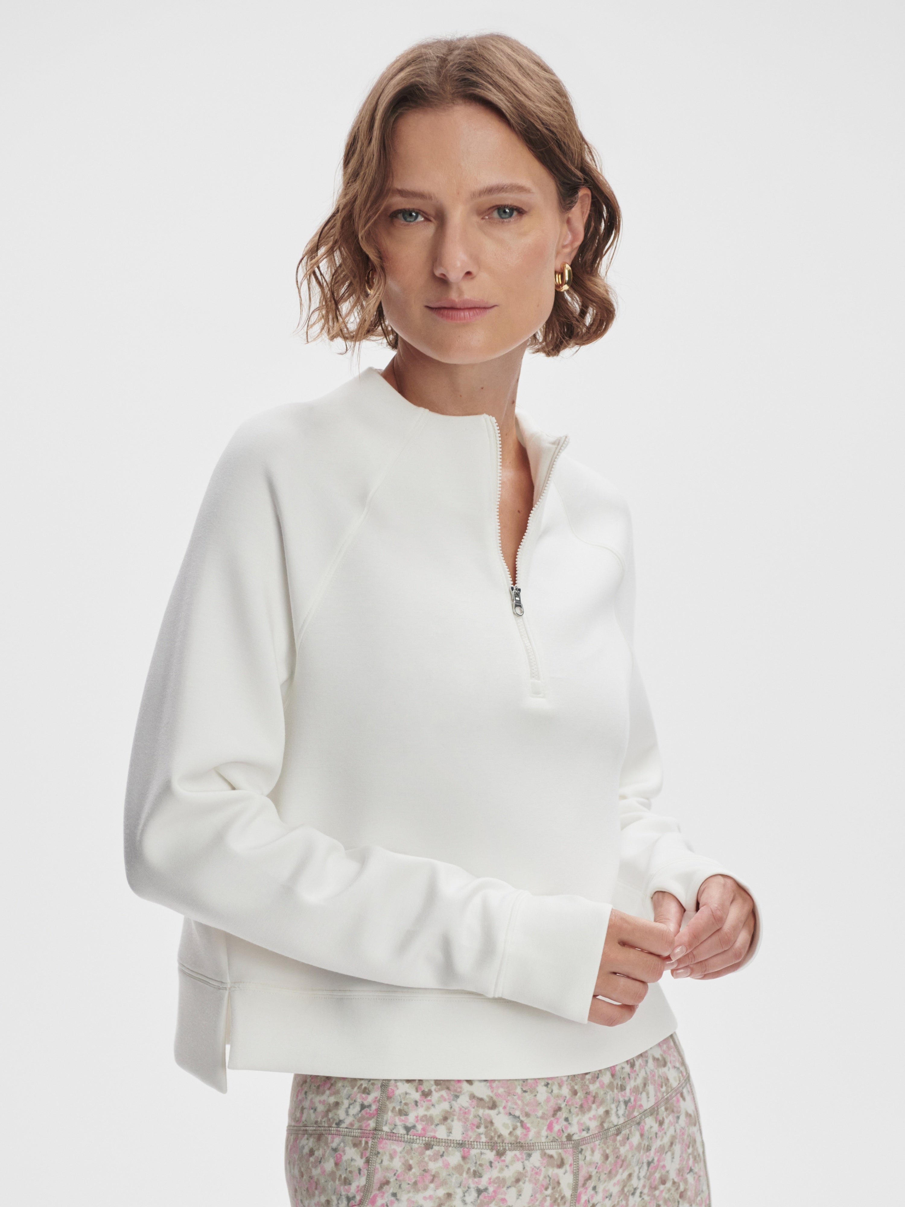 Varley Ebba Half Zip Midlayer in Snow White